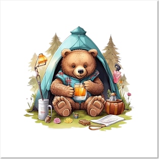 Camping Bear #3 Posters and Art